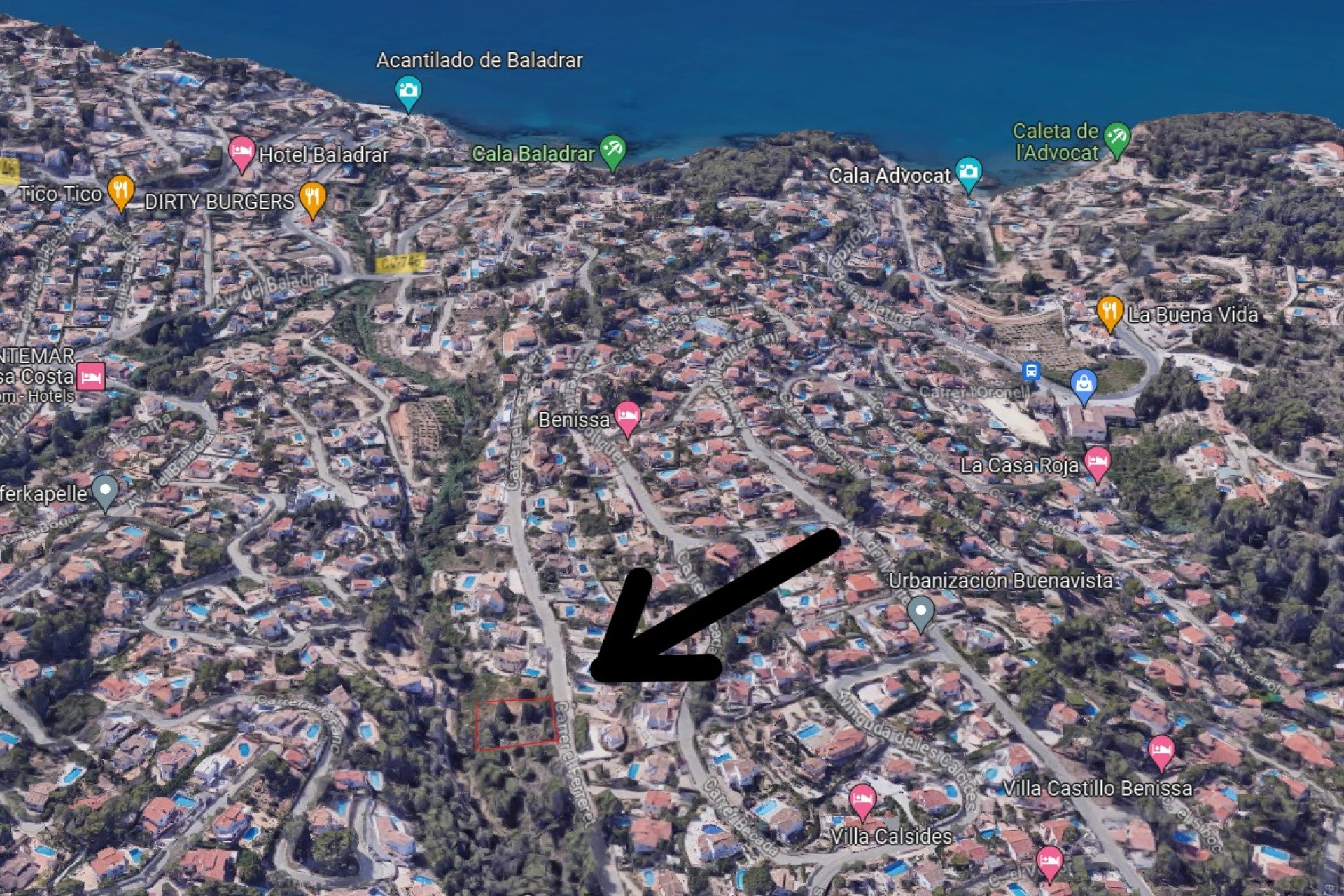 Herverkoop - Plot -
Benissa - Cala Baladrar