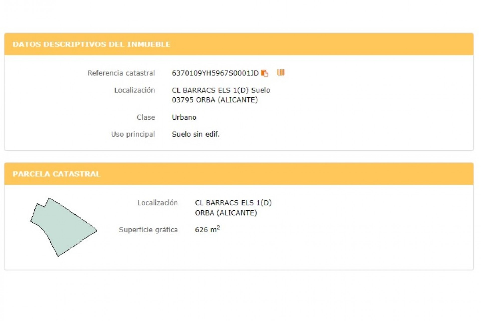 Reventa - Parcela -
Orba - L’aspre