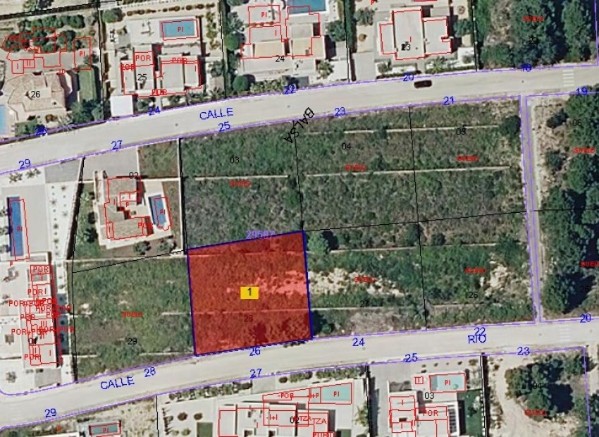 Revente - Terrain urbain -
Jávea / Xàbia - Partides comunes - Adsubia