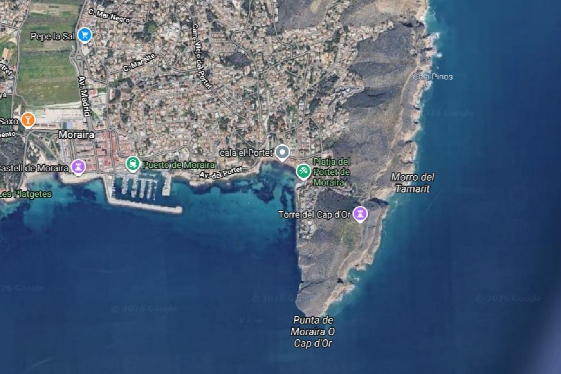 Rynek Wtórny - Działka miejska -
Moraira - El Portet - Pla de Mar
