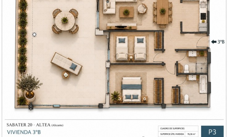 Long Term Rental - Penthouse -
Altea - Mascarat