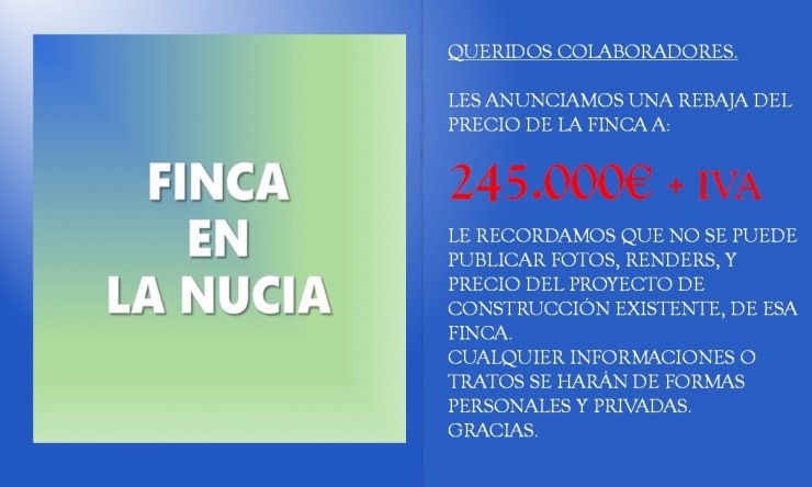 Resale - Rural Land -
La Nucía - La Nucia Pueblo